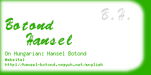 botond hansel business card